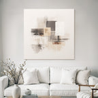 Abstract painting Geometric shapes Neutral tones