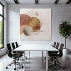 Abstract Design Overlapping Circles Earth Brown Background