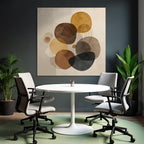 Abstract design Intersecting shapes Earth tones