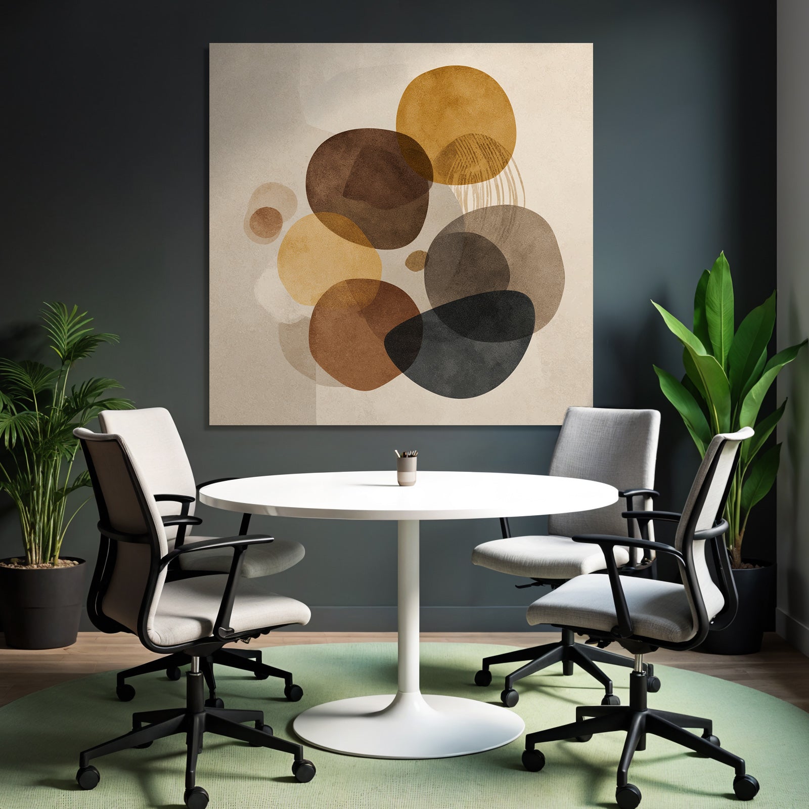 Abstract design Intersecting shapes Earth tones