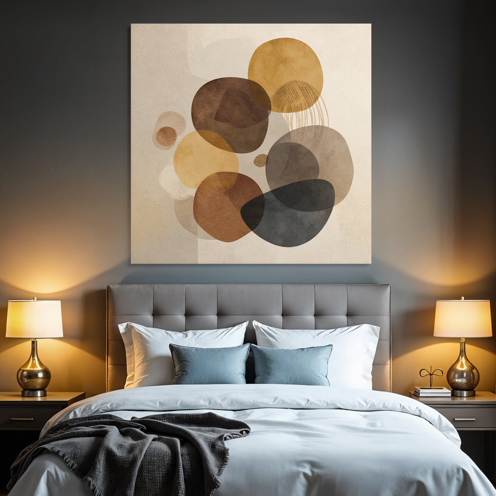 Abstract design Intersecting shapes Earth tones