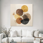 Abstract design Intersecting shapes Earth tones