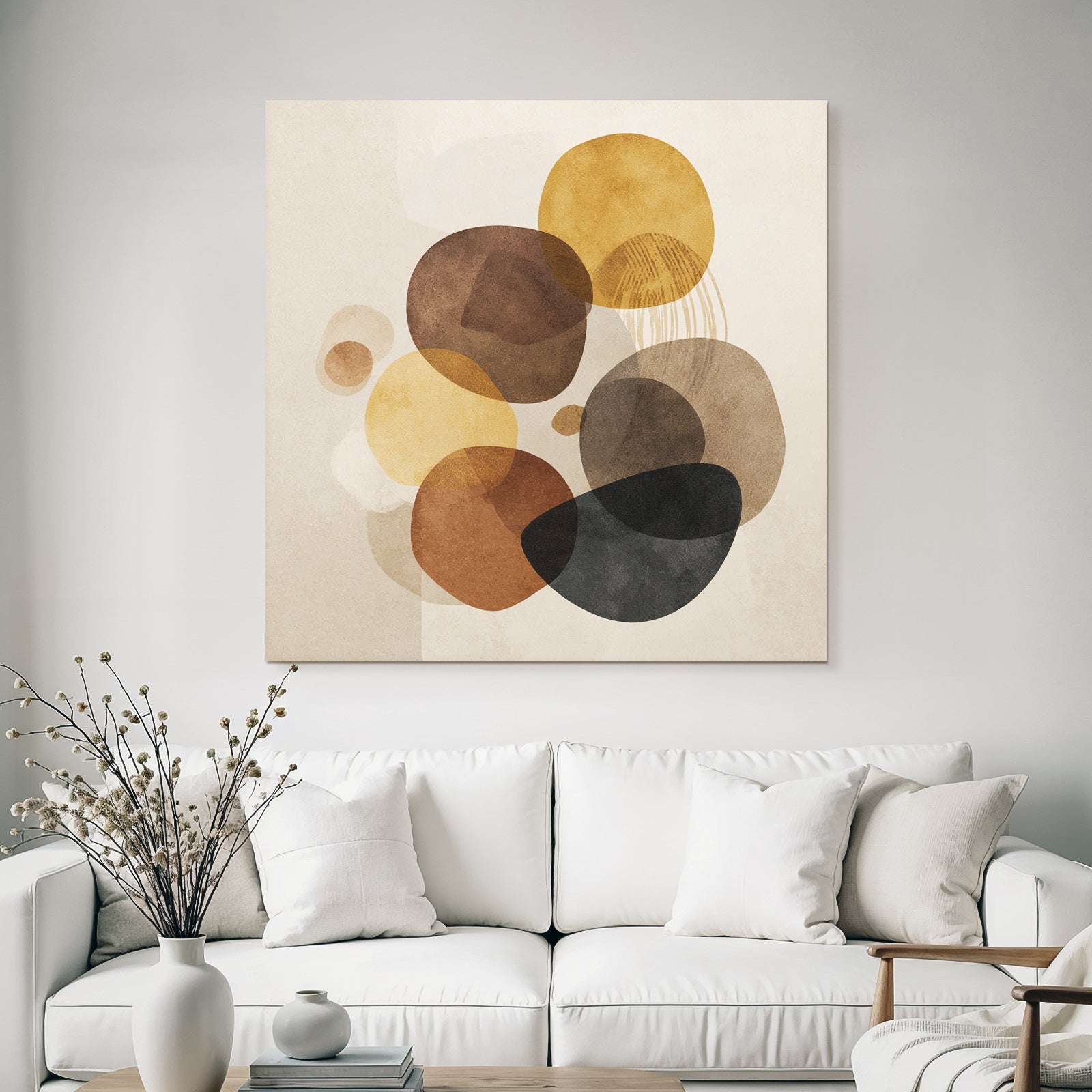 Abstract design Intersecting shapes Earth tones