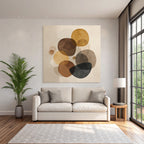 Abstract design Intersecting shapes Earth tones