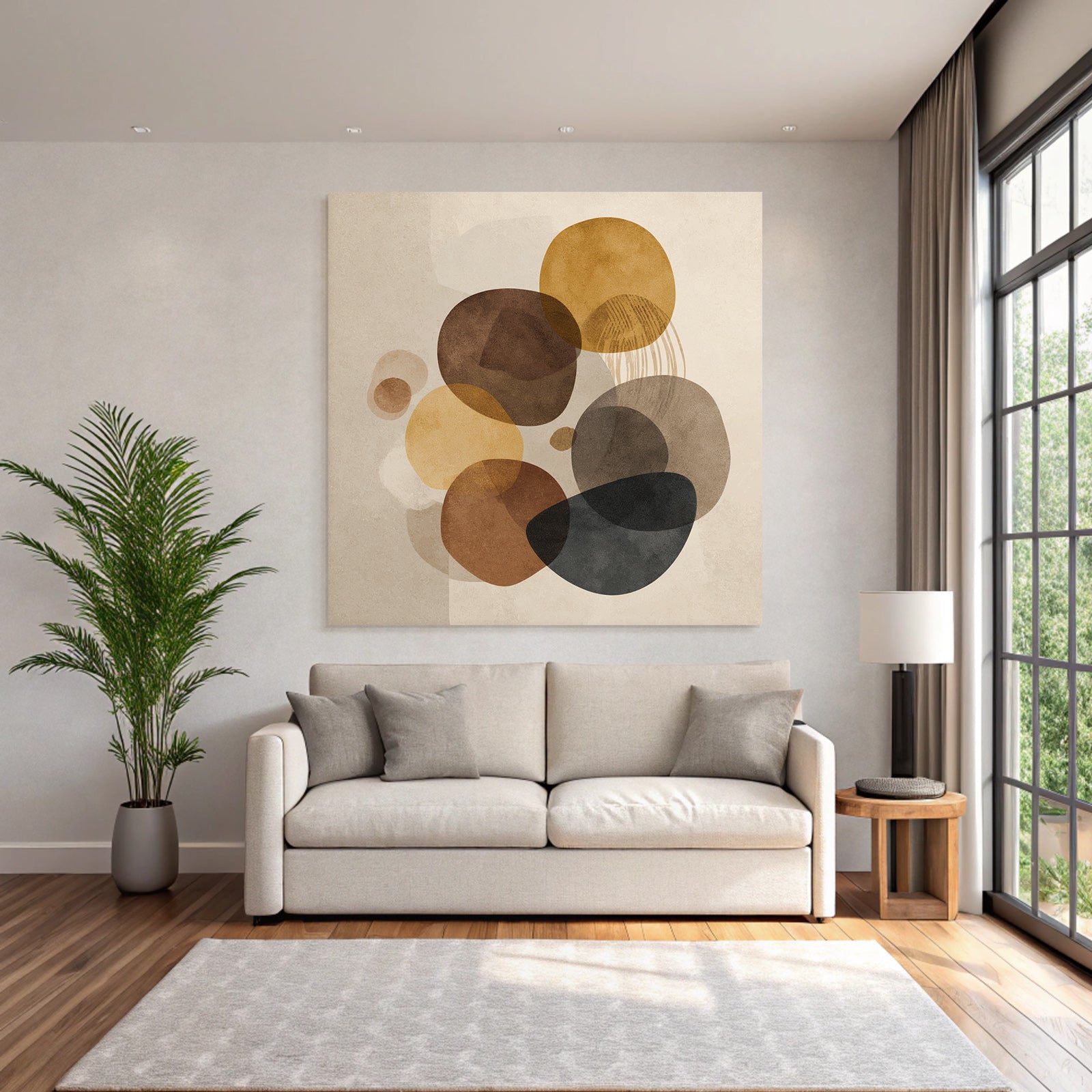 Abstract design Intersecting shapes Earth tones
