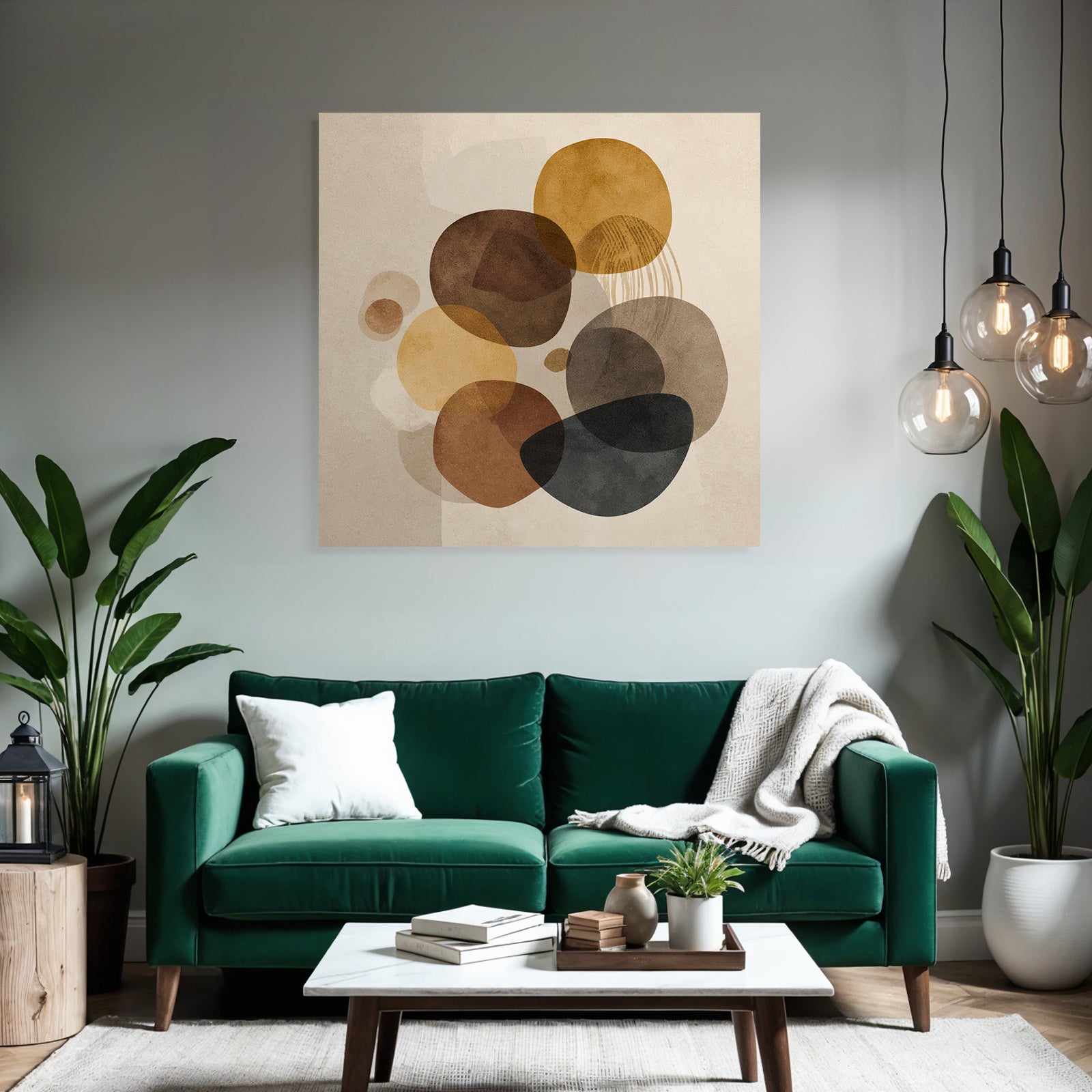 Abstract design Intersecting shapes Earth tones