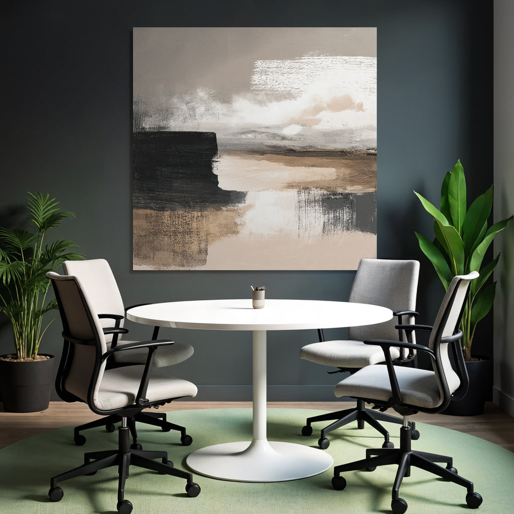 Abstract painting neutral tones