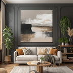 Abstract painting neutral tones