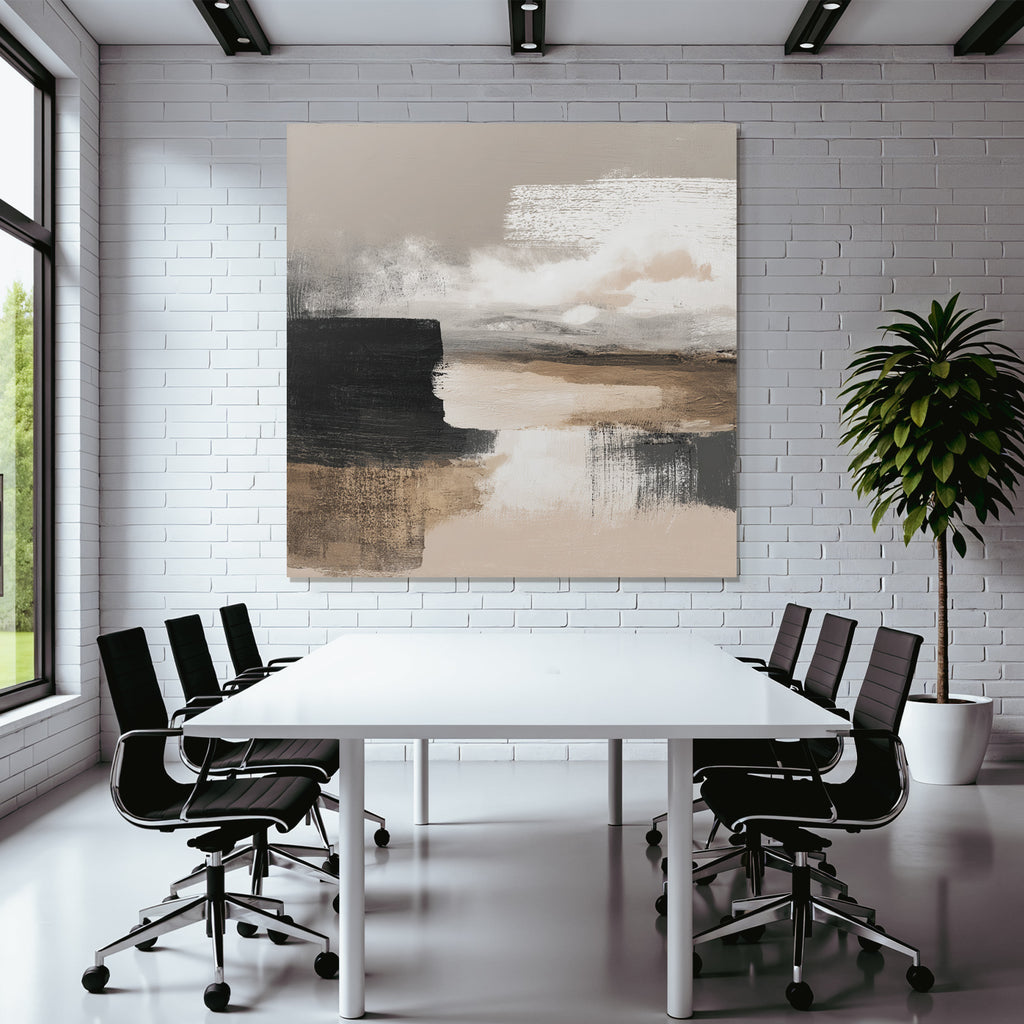 Abstract painting neutral tones