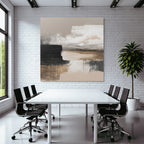 Abstract painting neutral tones