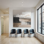 Abstract painting neutral tones
