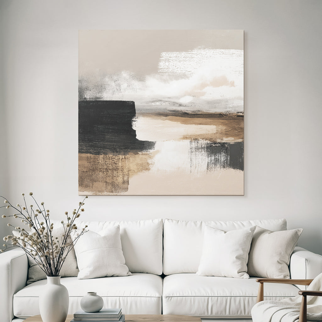 Abstract painting neutral tones
