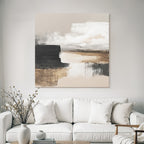 Abstract painting neutral tones
