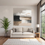 Abstract painting neutral tones