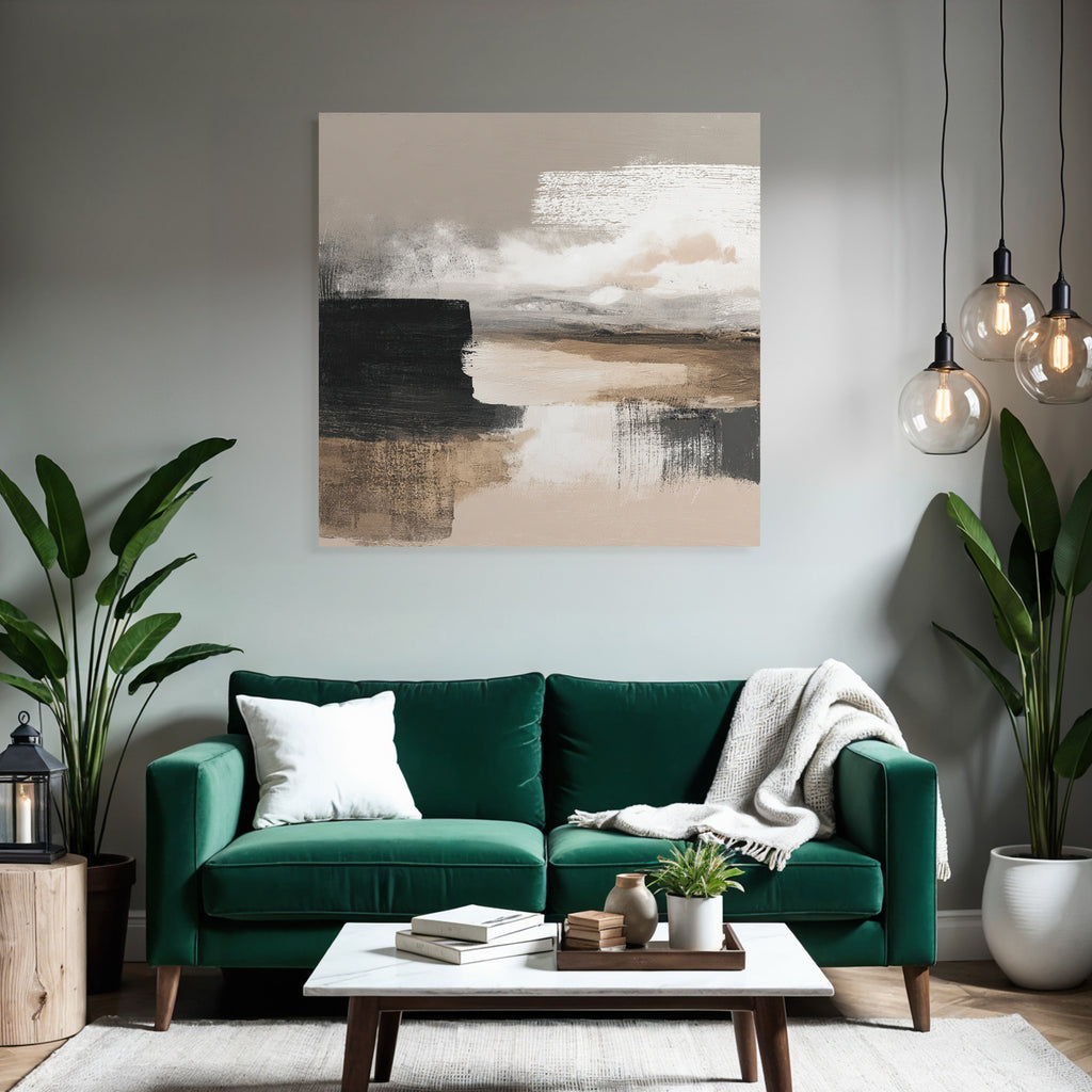 Abstract painting neutral tones