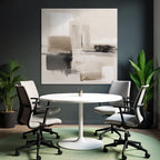 Abstract Painting Nuvene Black Brush Strokes Minimalist