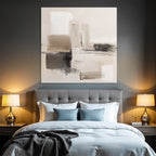 Abstract Painting Nuvene Black Brush Strokes Minimalist