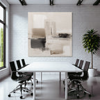 Abstract Painting Nuvene Black Brush Strokes Minimalist