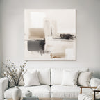 Abstract Painting Nuvene Black Brush Strokes Minimalist