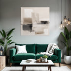 Abstract Painting Nuvene Black Brush Strokes Minimalist