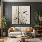 Artistic Bamboo Watercolor Decorative Plants Image