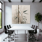 Artistic Bamboo Watercolor Decorative Plants Image