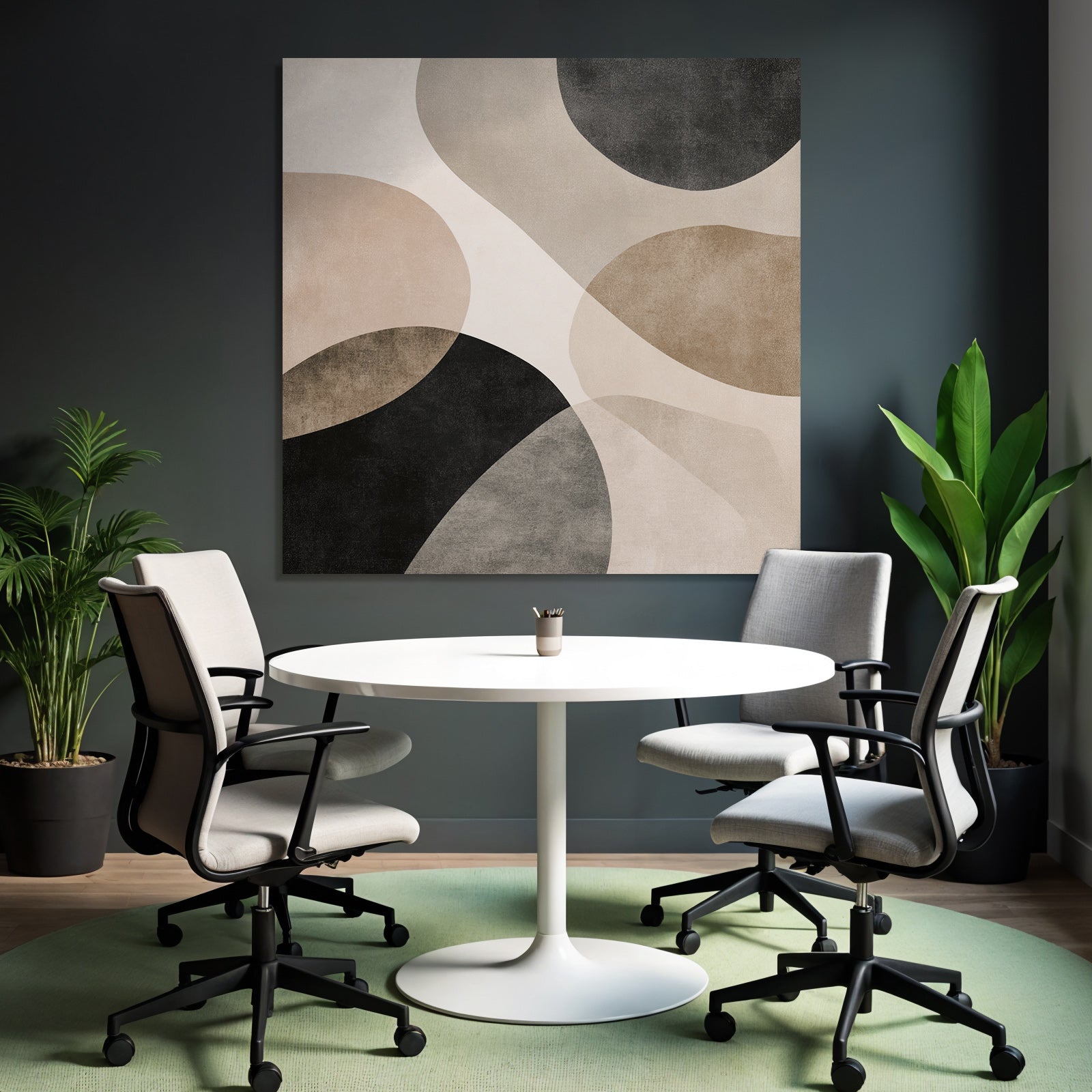 Braun Schwa Rabstrakte Kunst Kreisz