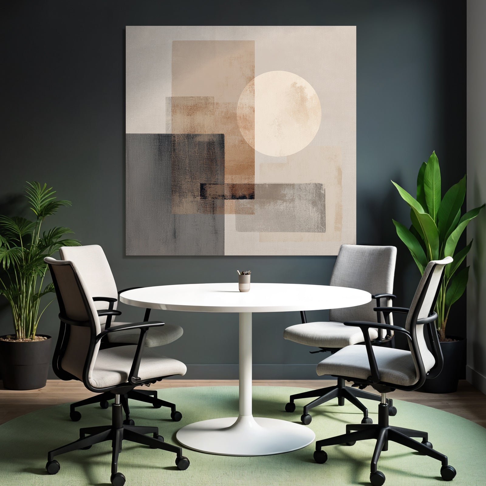 Geometrische Formen Kreis Abstrakt Erdtoene