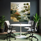 Natural Landscape Illustration Earthy Tones And Texture