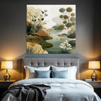 Natural Landscape Illustration Earthy Tones And Texture