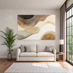 Abstraktes Aquarell Design Erdfarben