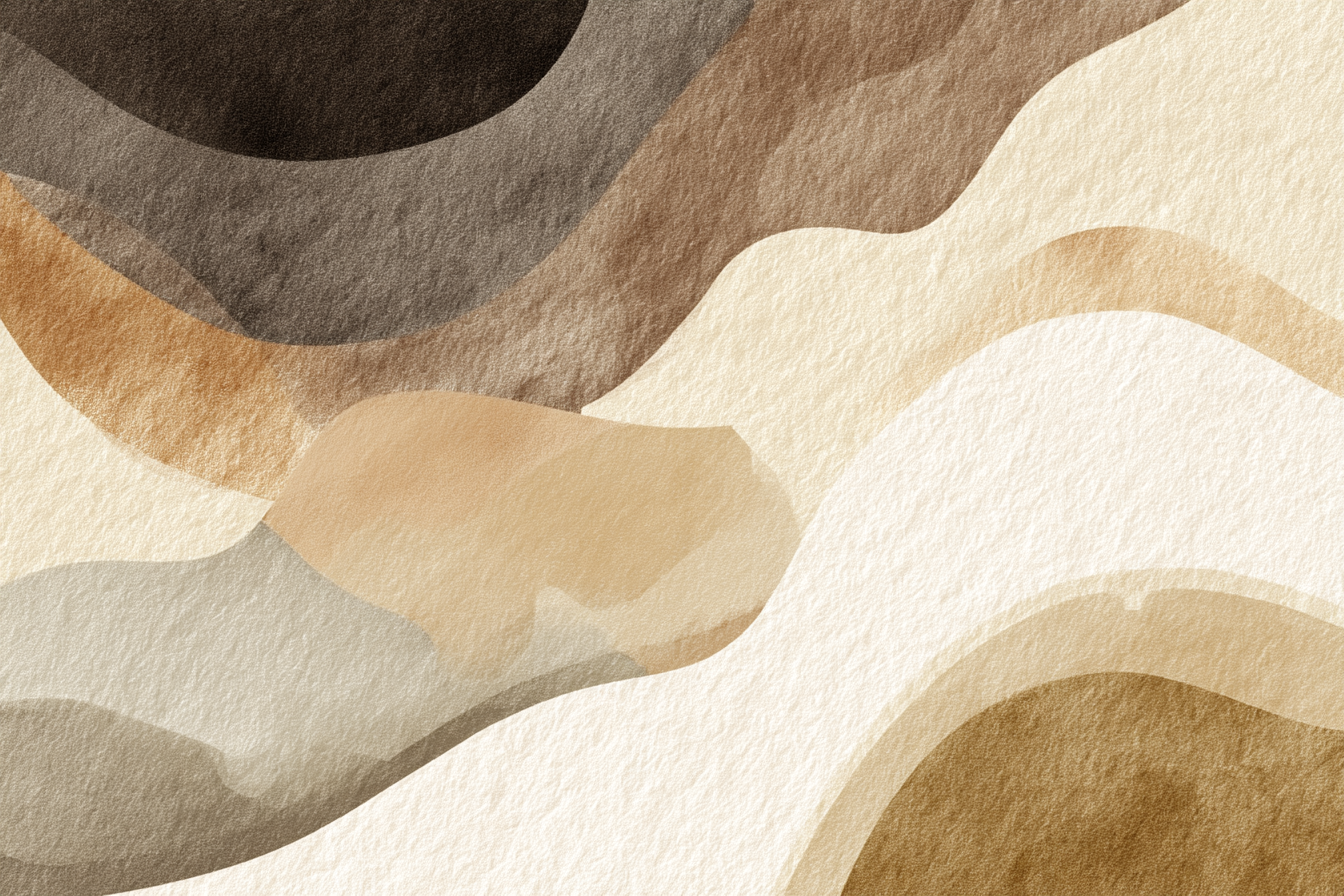 4 3 Abstraktes Aquarell Design Erdfarben | Japandi | Einrichtungsstile
