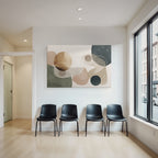 Abstract Artistic Composition Soft Earth Tones Shapes Colors