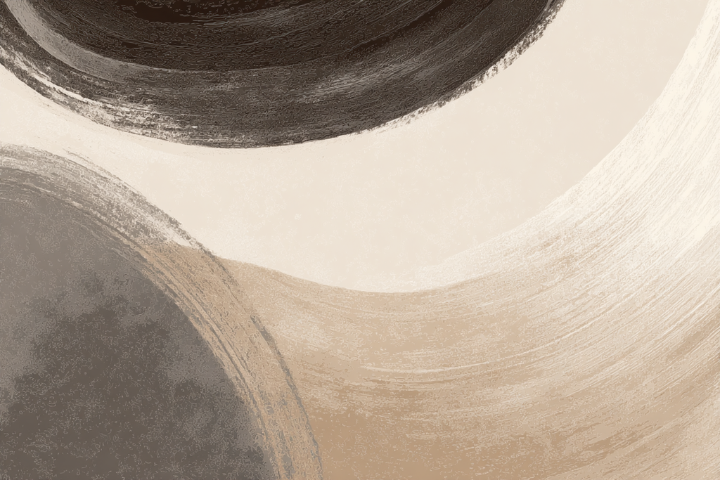 Abstract Artwork Circular Shapes Blended Colors | Japandi | Einrichtungsstile