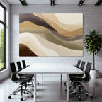 Abstract Artwork Earthy Colors Fluid Lines