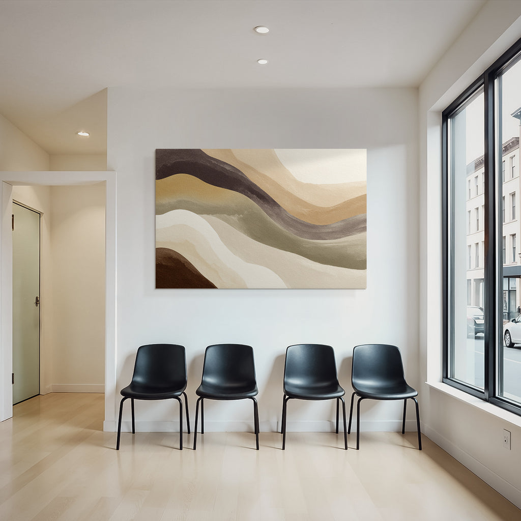 Abstract Artwork Earthy Colors Fluid Lines
