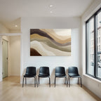 Abstract Artwork Earthy Colors Fluid Lines
