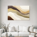 Abstract Artwork Earthy Colors Fluid Lines