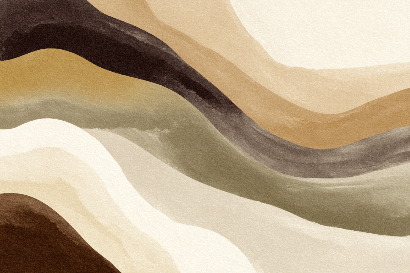 Abstract Artwork Earthy Colors Fluid Lines | Japandi | Einrichtungsstile