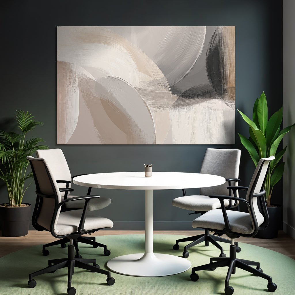 Abstract Artwork Soft Colors Circular Shapes