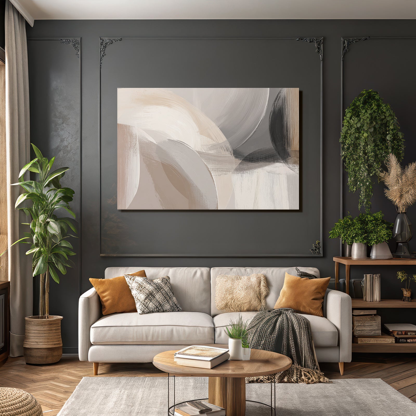 Abstract Artwork Soft Colors Circular Shapes