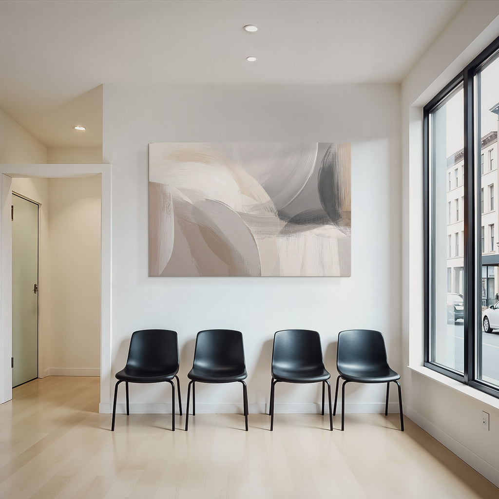 Abstract Artwork Soft Colors Circular Shapes