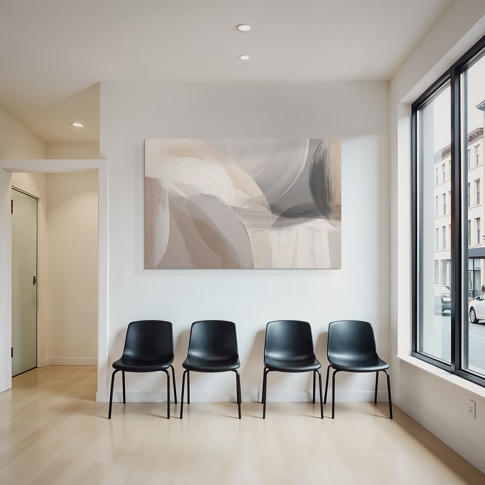 Abstract Artwork Soft Colors Circular Shapes