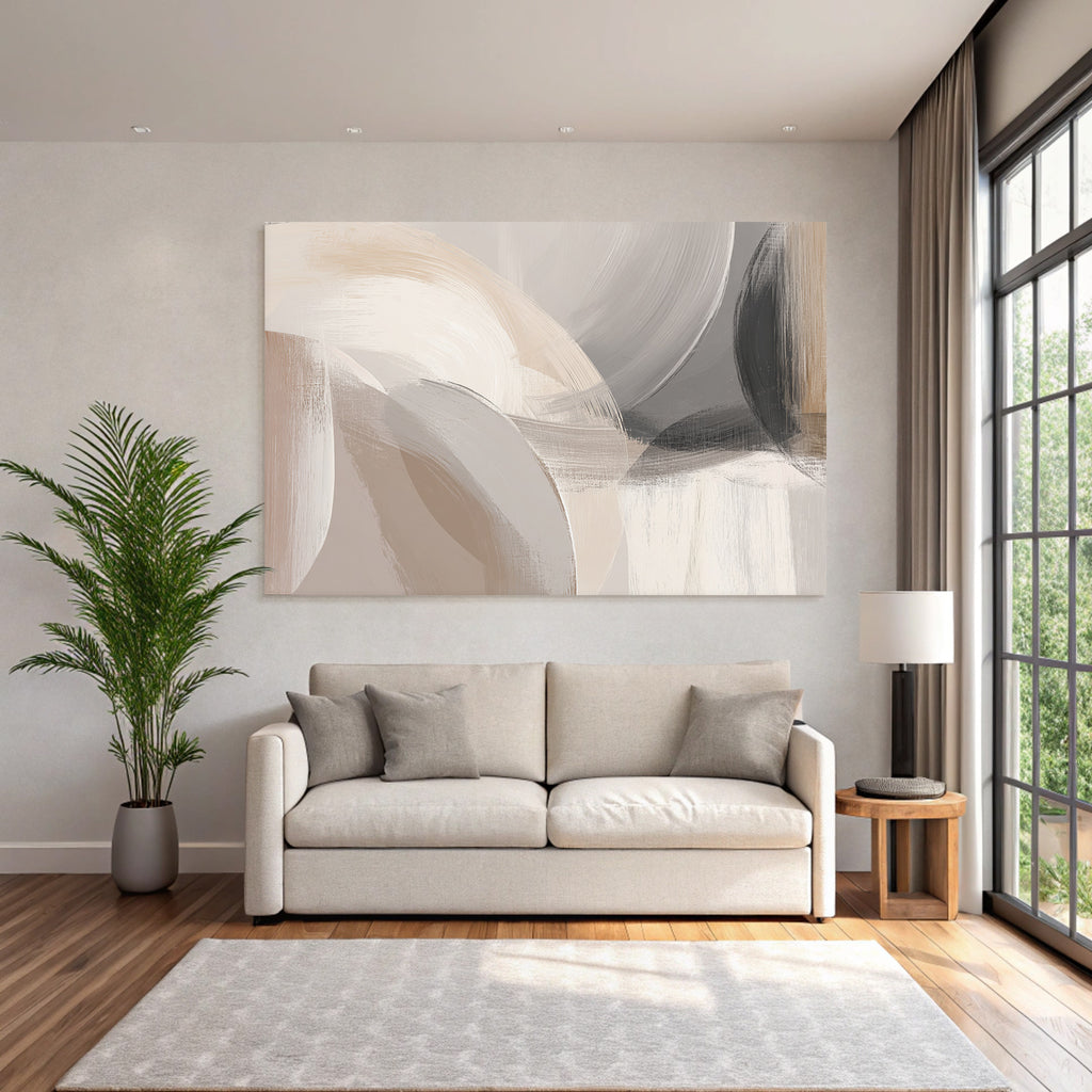 Abstract Artwork Soft Colors Circular Shapes