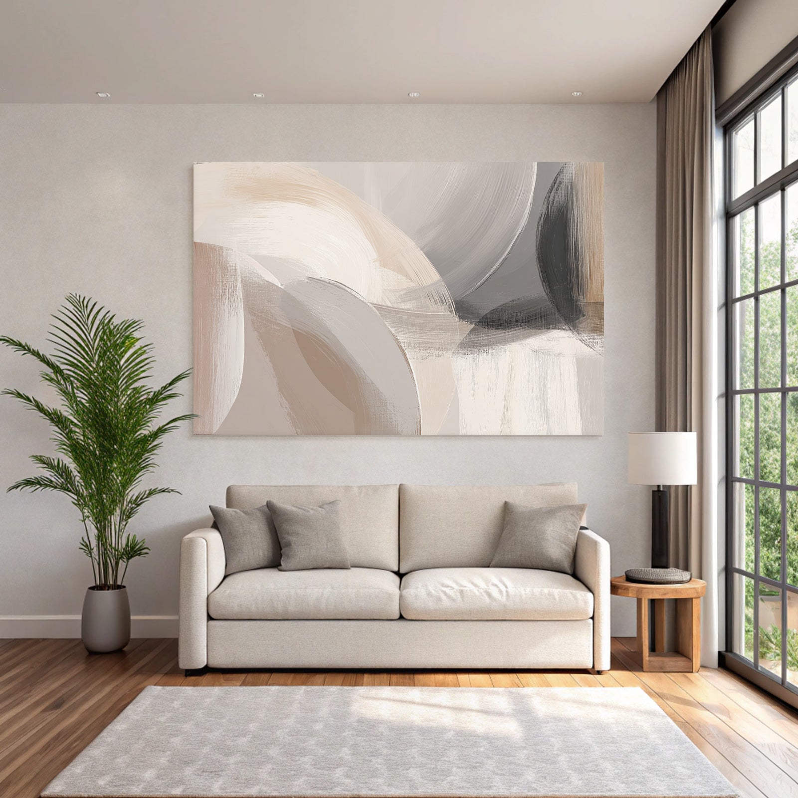Abstract Artwork Soft Colors Circular Shapes
