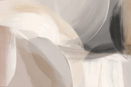 Abstract Artwork Soft Colors Circular Shapes | Japandi | Einrichtungsstile