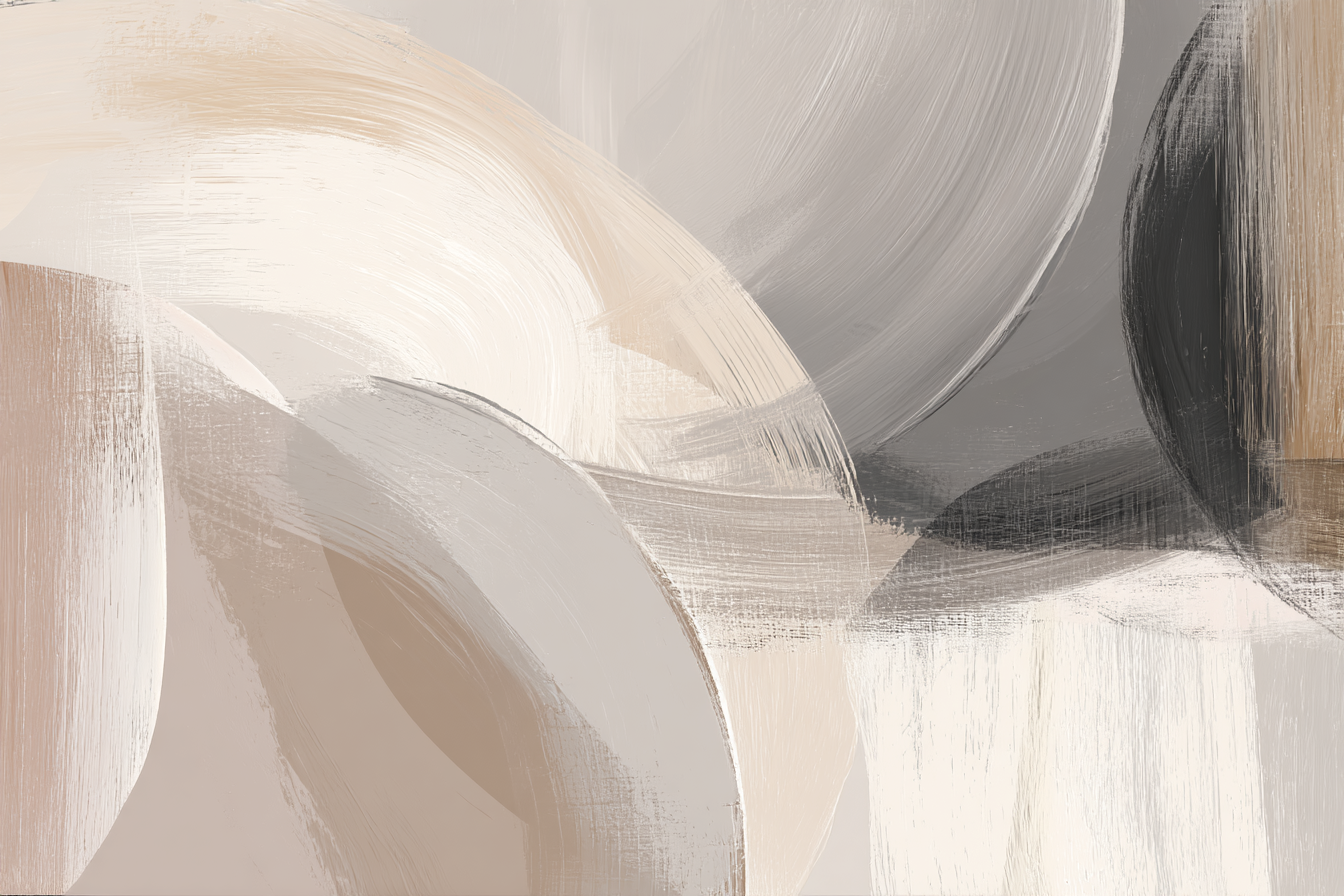 Abstract Artwork Soft Colors Circular Shapes | Japandi | Einrichtungsstile