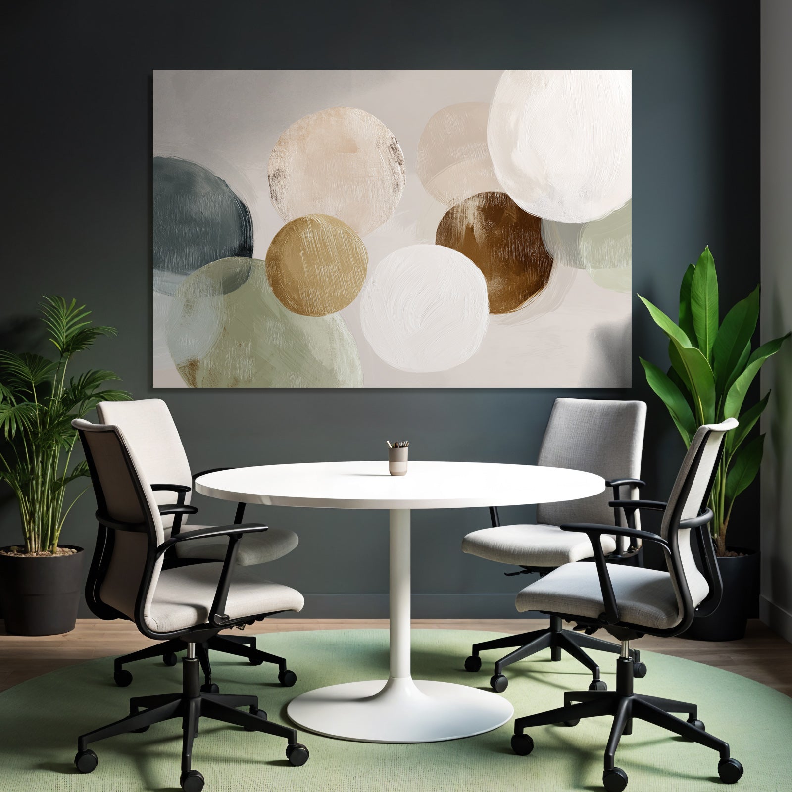 Abstract Circular Shapes Soft Colors
