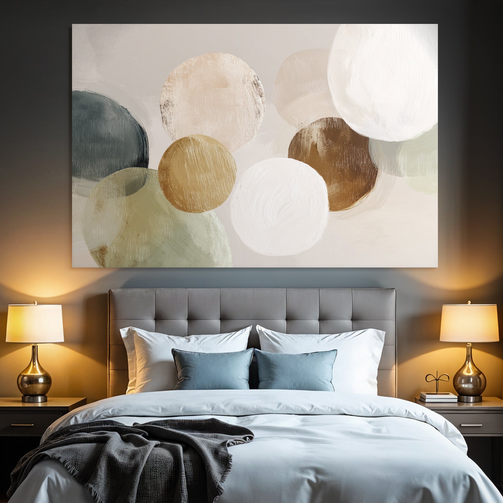 Abstract Circular Shapes Soft Colors