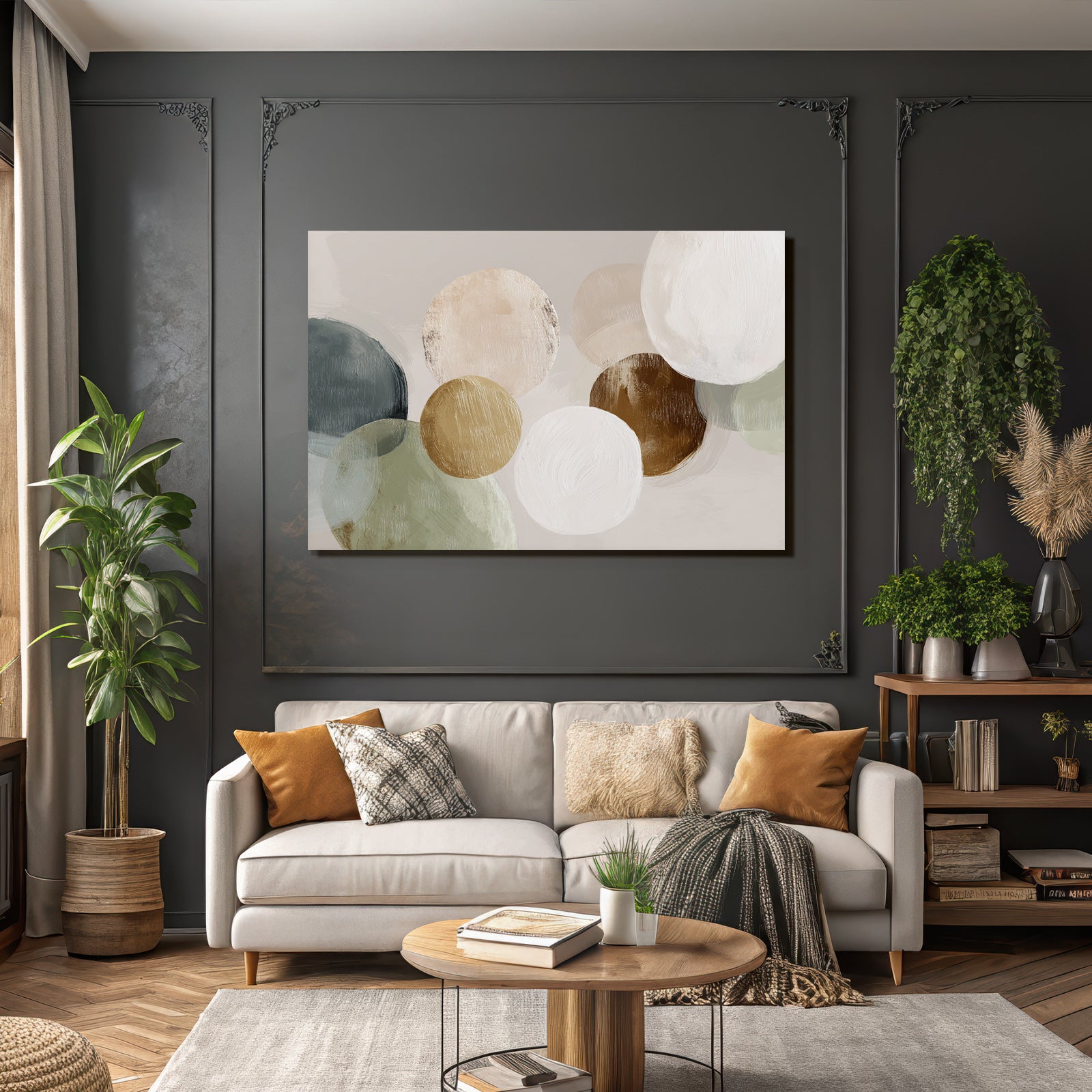 Abstract Circular Shapes Soft Colors